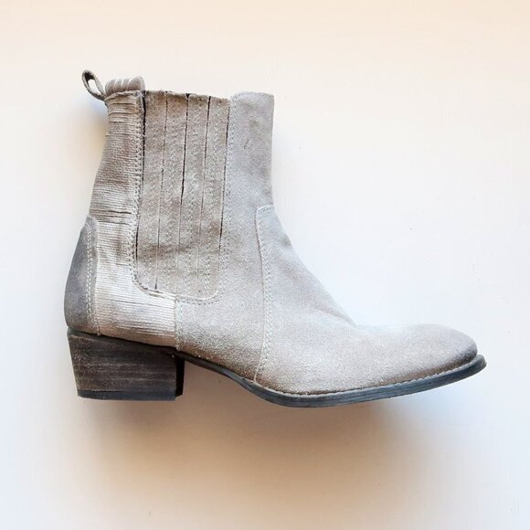 Splendid Grey Suede Leather Western Cowgirl / Cowboy Ankle Boots / Booties Sz. 8 - Picture 7 of 16